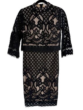 Ivy City Co Black Lace Dress